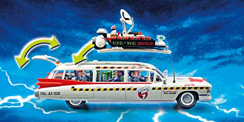 PLAYMOBIL Ghostbusters Ecto-1A con Módulo de Luz y Sonido, a Partir de 6 Años (70170)