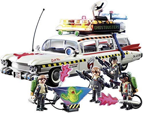 PLAYMOBIL Ghostbusters Ecto-1A con Módulo de Luz y Sonido, a Partir de 6 Años (70170)