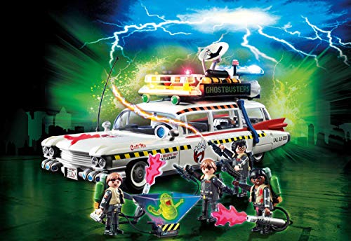 PLAYMOBIL Ghostbusters Ecto-1A con Módulo de Luz y Sonido, a Partir de 6 Años (70170)