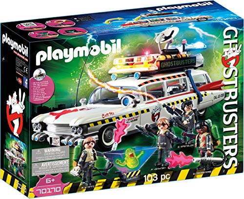 PLAYMOBIL Ghostbusters Ecto-1A con Módulo de Luz y Sonido, a Partir de 6 Años (70170)