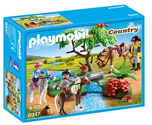 PLAYMOBIL Granja de Ponis - Paseo de Ponis en el Campo (6947), Multicolor