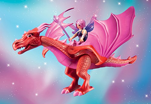 PLAYMOBIL Hadas- Dragón con Bebé, única (9134)