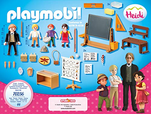 Playmobil - Heidi Playset, Clase en Dörfli, Multicolor (70256)