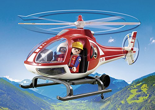 PLAYMOBIL- Helicóptero de Rescate de Montaña, única (9127)