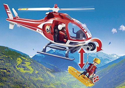 PLAYMOBIL- Helicóptero de Rescate de Montaña, única (9127)