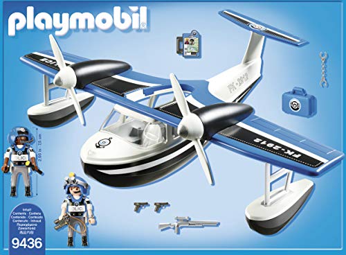 PLAYMOBIL- Hidroavión de Policía Juguete, Multicolor (geobra Brandstätter 9436)