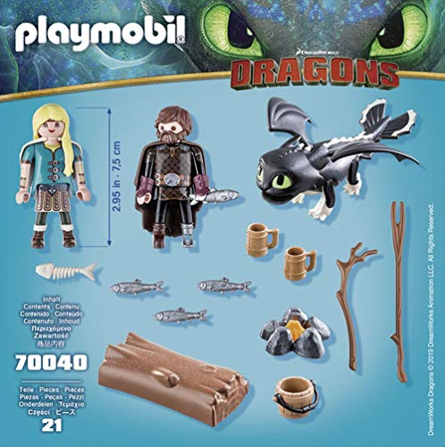 Playmobil Hipo y Astrid con Bebé Dragón