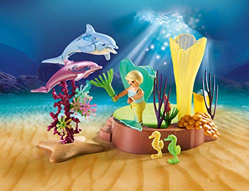 PLAYMOBIL Magic Cala de Sirenas con Cúpula Iluminada, A partir de 4 años (70094)