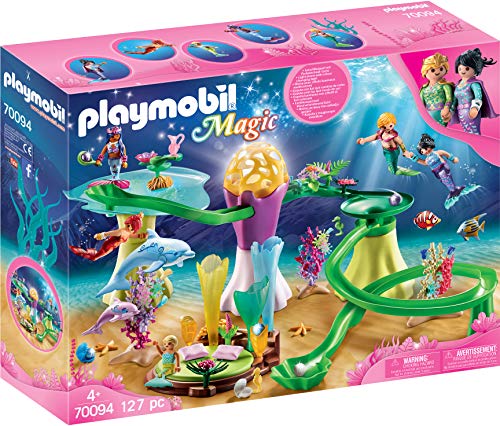 PLAYMOBIL Magic Cala de Sirenas con Cúpula Iluminada, A partir de 4 años (70094)