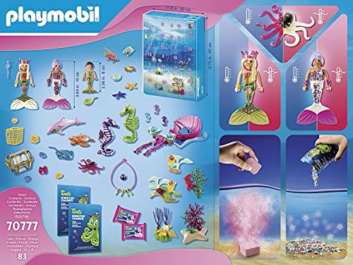 PLAYMOBIL Magic Calendario de Adviento Sirenas diversión en el baño, A partir de 4 años (70777)