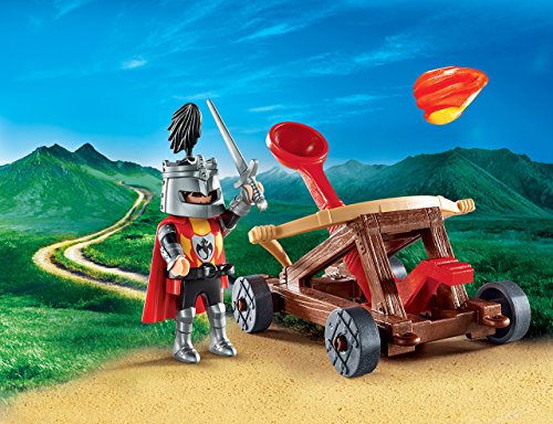 PLAYMOBIL- Maletín Catapulta de Caballero, Multicolor, única (9106)