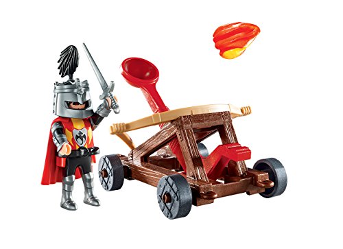 PLAYMOBIL- Maletín Catapulta de Caballero, Multicolor, única (9106)