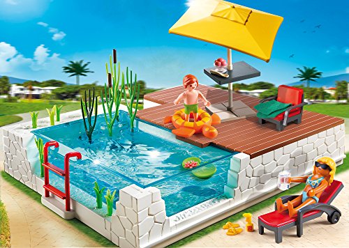 PLAYMOBIL Mansión Moderna de Lujo - Playset Piscina con terraza (5575)