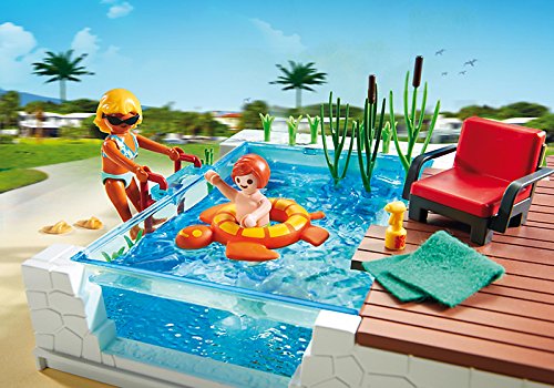 PLAYMOBIL Mansión Moderna de Lujo - Playset Piscina con terraza (5575)