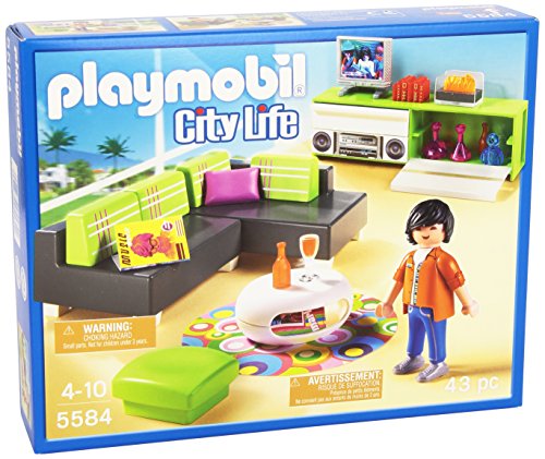 PLAYMOBIL Mansión Moderna de Lujo - Sala de Estar, playset (5584)