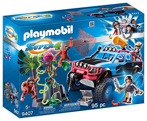 Playmobil-Monster Truck con Alex y Rock Brock Playset de figuras de juguete, multicolor, 12,5 x 38,5 x 28,4 cm 9407