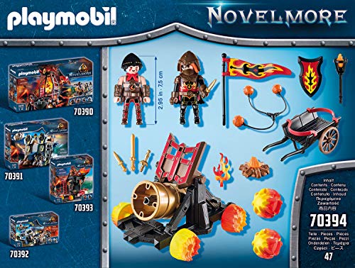 PLAYMOBIL Novelmore 70394 Catapulta de Lava de los Bandidos de Burnham, Para Niños de 4 y 10 Años de Edad