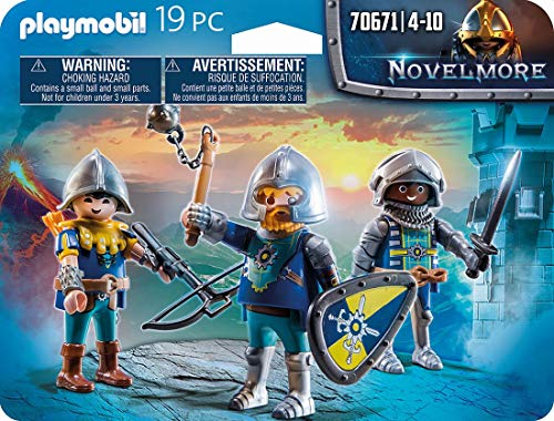 PLAYMOBIL Novelmore 70643 Set de 3 Caballeros Novelmore, A partir de 4 años