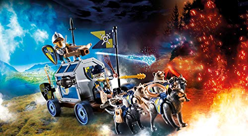 PLAYMOBIL® Novelmore Set de 5 Juegos 70390 70391 70392 70393 70394 Mina de Lava + Fortaleza Móvil + Transporte del Tesoro + Ariete de Fuego + Catapulta de Lava