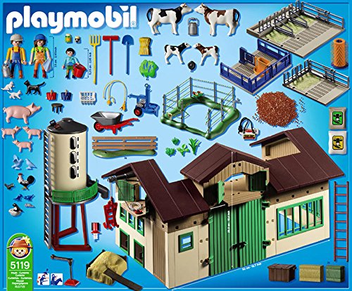 PLAYMOBIL - Nueva Granja con silo, Set de Juego (5119)