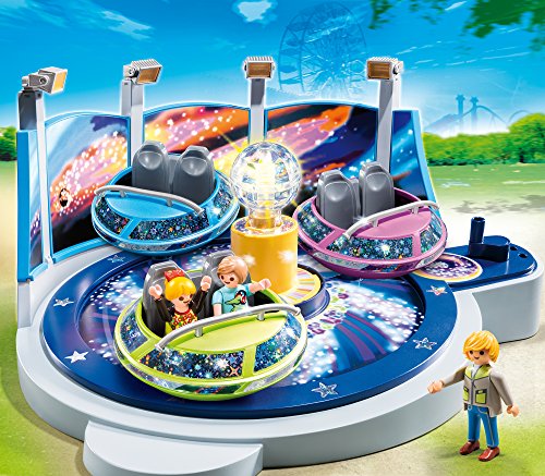 PLAYMOBIL Parque de Atracciones - Atracción de Naves giratorias con Luces, playset (5554)