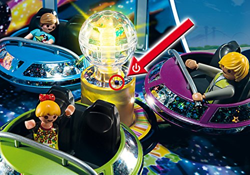 PLAYMOBIL Parque de Atracciones - Atracción de Naves giratorias con Luces, playset (5554)