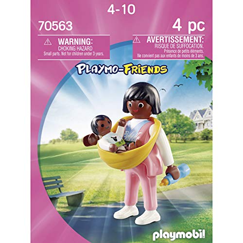 PLAYMOBIL PLAYMO-FRIENDS 70563 Mamá con Portabebés, A partir de 4 años