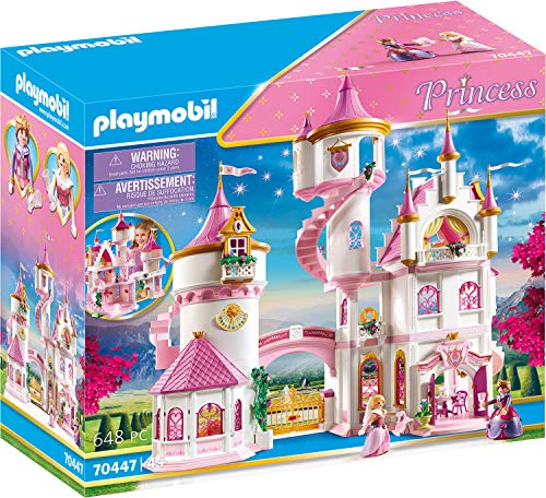 PLAYMOBIL Princess 70447 Gran Castillo de Princesas con pista de baile giratoria, A partir de 4 años