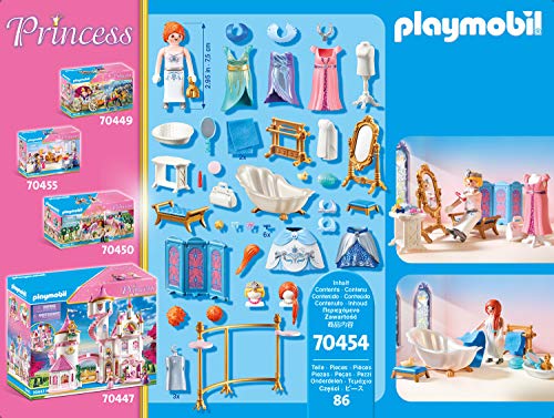 PLAYMOBIL Princess 70454 Vestidor con bañera, A partir de 4 años