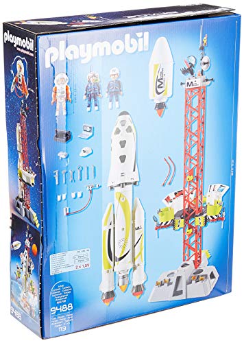 PLAYMOBIL Space Cohete con Plataforma de Lanzamiento, A partir de 6 años (9488)