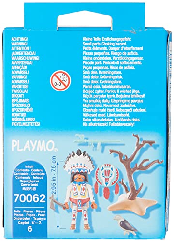 PLAYMOBIL- Special Plus Especial Indio Americano, Color carbón (70062)