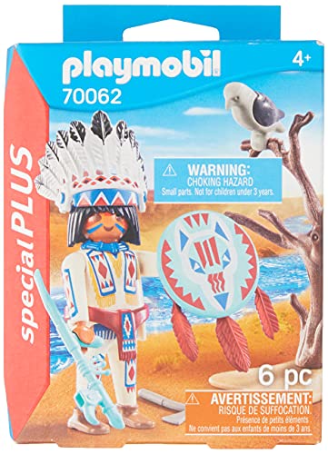 PLAYMOBIL- Special Plus Especial Indio Americano, Color carbón (70062)