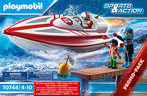 Playmobil Sports & Action 70744 Speedboot Lancha rápida con Motor Sumergible, a Partir de 4 años