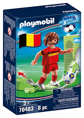 PLAYMOBIL- Sports & Action Jugador de Fútbol, Bélgica, Multicolor (70483)