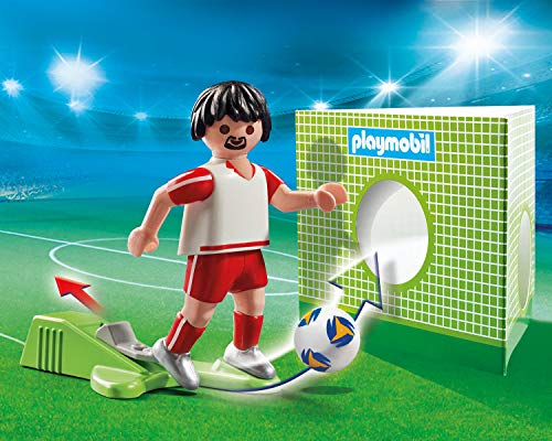 PLAYMOBIL- Sports & Action Jugador de Fútbol, Polonia, Multicolor (70486)