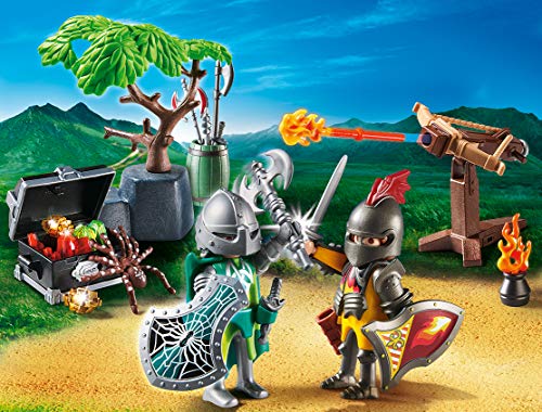 PLAYMOBIL- Starter Pack Starterpack Batalla Medieval, Color carbón (70036)