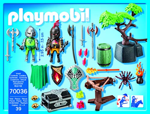 PLAYMOBIL- Starter Pack Starterpack Batalla Medieval, Color carbón (70036)