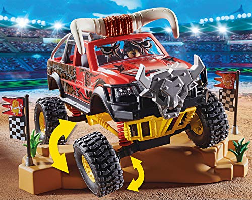 PLAYMOBIL Stuntshow 70549 Monster Truck Horned, Para niños de 4 a 10 años