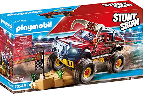 PLAYMOBIL Stuntshow 70549 Monster Truck Horned, Para niños de 4 a 10 años