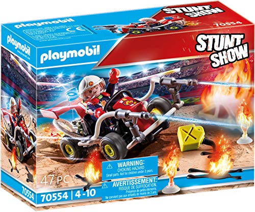 PLAYMOBIL Stuntshow 70554 Kart antincendio, Para niños de 4 a 10 años