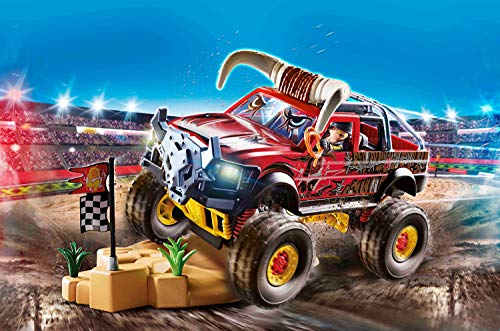 PLAYMOBIL® Stuntshow Juego de 2 Piezas 70549 70550 Monster Truck Horned + Monster Truck Shark