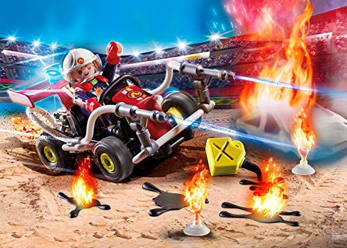 PLAYMOBIL® Stuntshow Juego de 2 Piezas 70550 70554 Monster Truck Shark + Kart Bombero