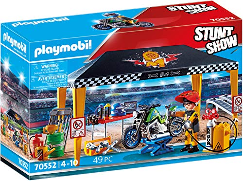 PLAYMOBIL Stuntshow Tienda Taller, para niños de 4 a 10 años