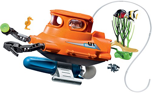 PLAYMOBIL- Submarino con Motor, Multicolor, única (9234)