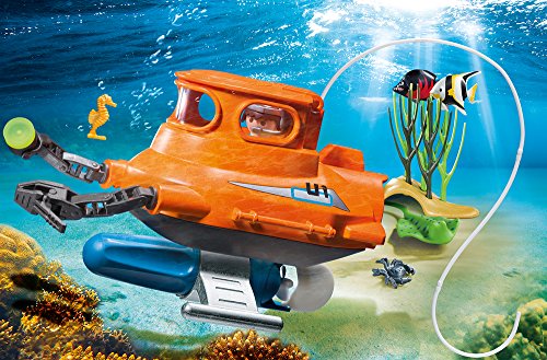 PLAYMOBIL- Submarino con Motor, Multicolor, única (9234)