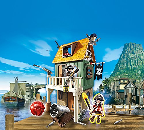 PLAYMOBIL Super 4 Camouflage Pirate Fort with Ruby Juego de construcción - Juguetes de construcción (Juego de construcción, Multicolor, 5 año(s), Niño)