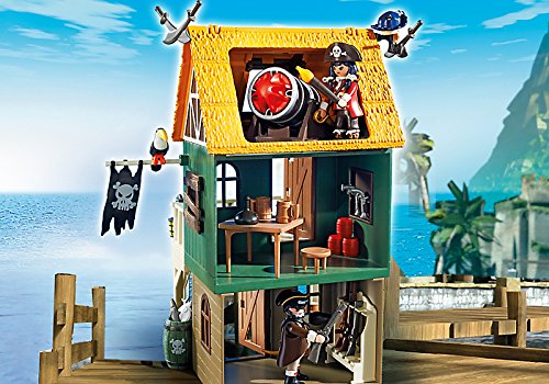 PLAYMOBIL Super 4 Camouflage Pirate Fort with Ruby Juego de construcción - Juguetes de construcción (Juego de construcción, Multicolor, 5 año(s), Niño)