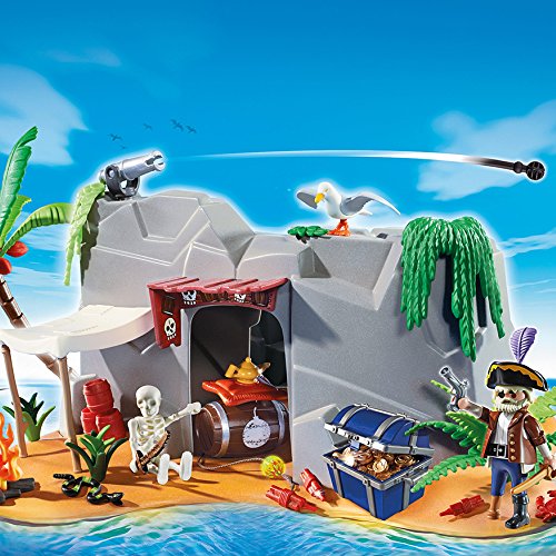 PLAYMOBIL Super 4 Pirate Cave Juego de construcción - Juguetes de construcción (Juego de construcción, Multicolor, 5 año(s), Niño)