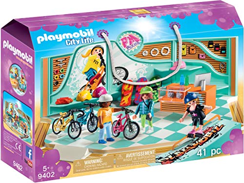 PLAYMOBIL- Tienda de Bicicletas y Skate Juguete, Multicolor (geobra Brandstätter 9402)