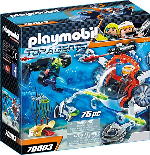 PLAYMOBIL Top Agents Spy Team Sub Bot, A partir de 6 años (70003)